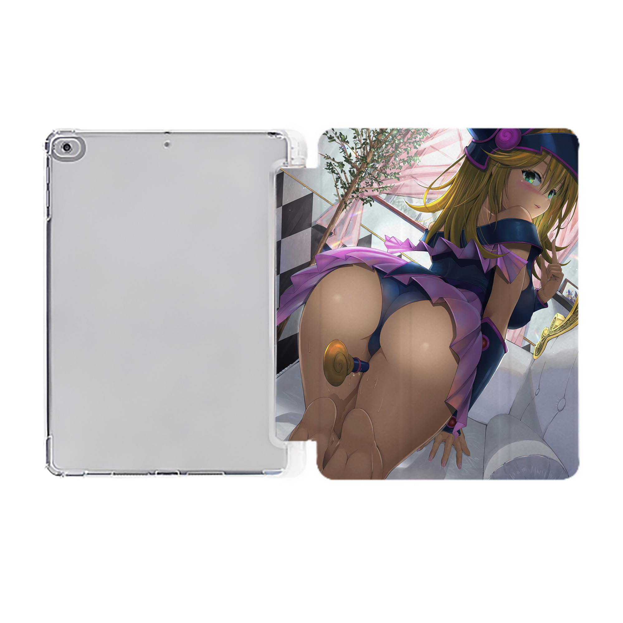 （画像用） 遊☆戯☆王 Yu-Gi-Oh! IPad ケース ペン収納付き 三つ折りスタンド PUレザー×シリコン 対応機種9.5/10.5/10.9インチ